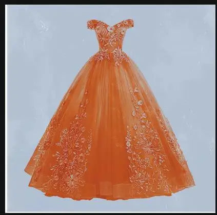 Elegant Boat Neck Quinceanera Dress - Luxury Lace Ball Gown