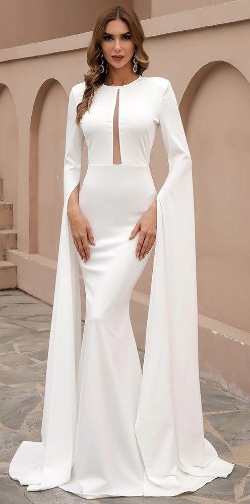 Chloe Long Sleeve Formal Gown - Elegant Maxi Evening Dress