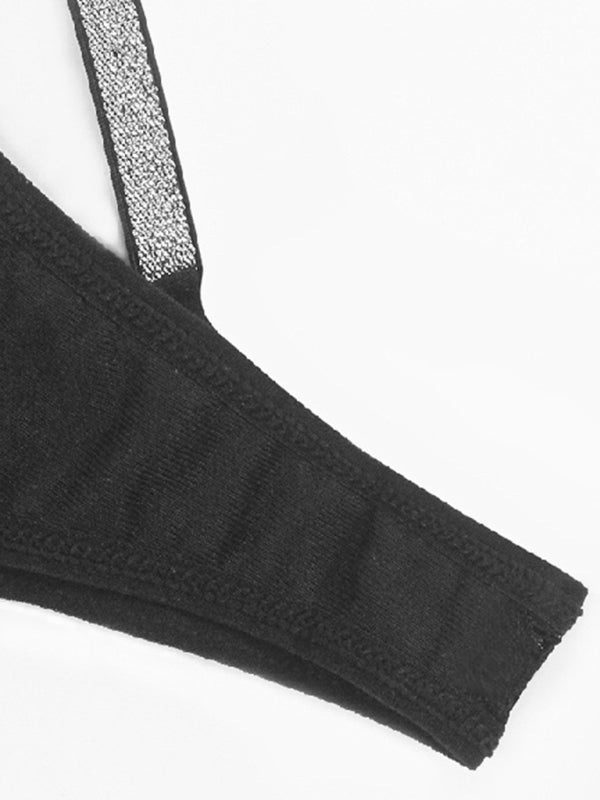 Sexy Low-Waist Lace Thong - Breathable Mesh Hollow Strap Underwear