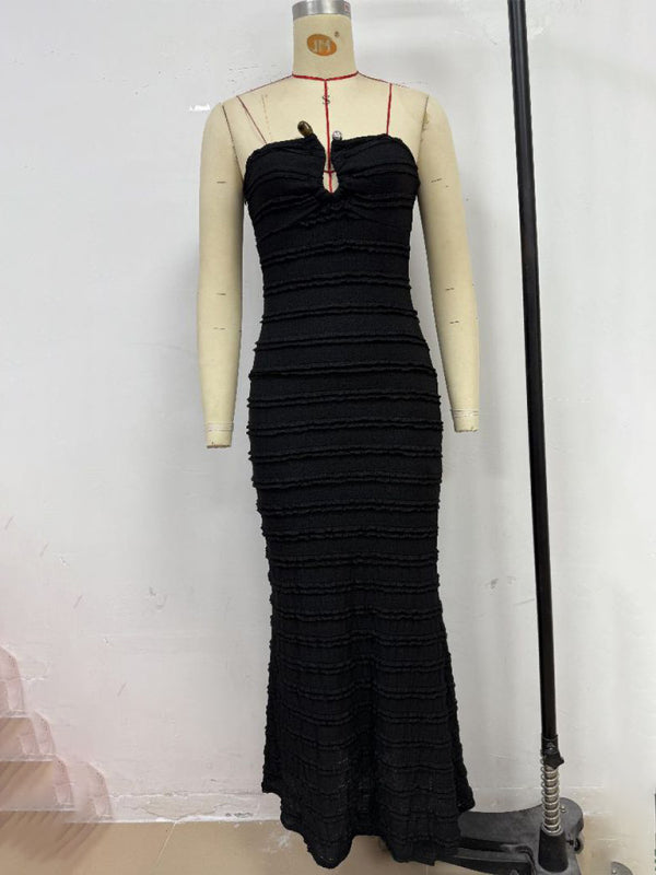 Sexy Slim-Fit Tube Top Mini Dress - Black Bodycon Dress